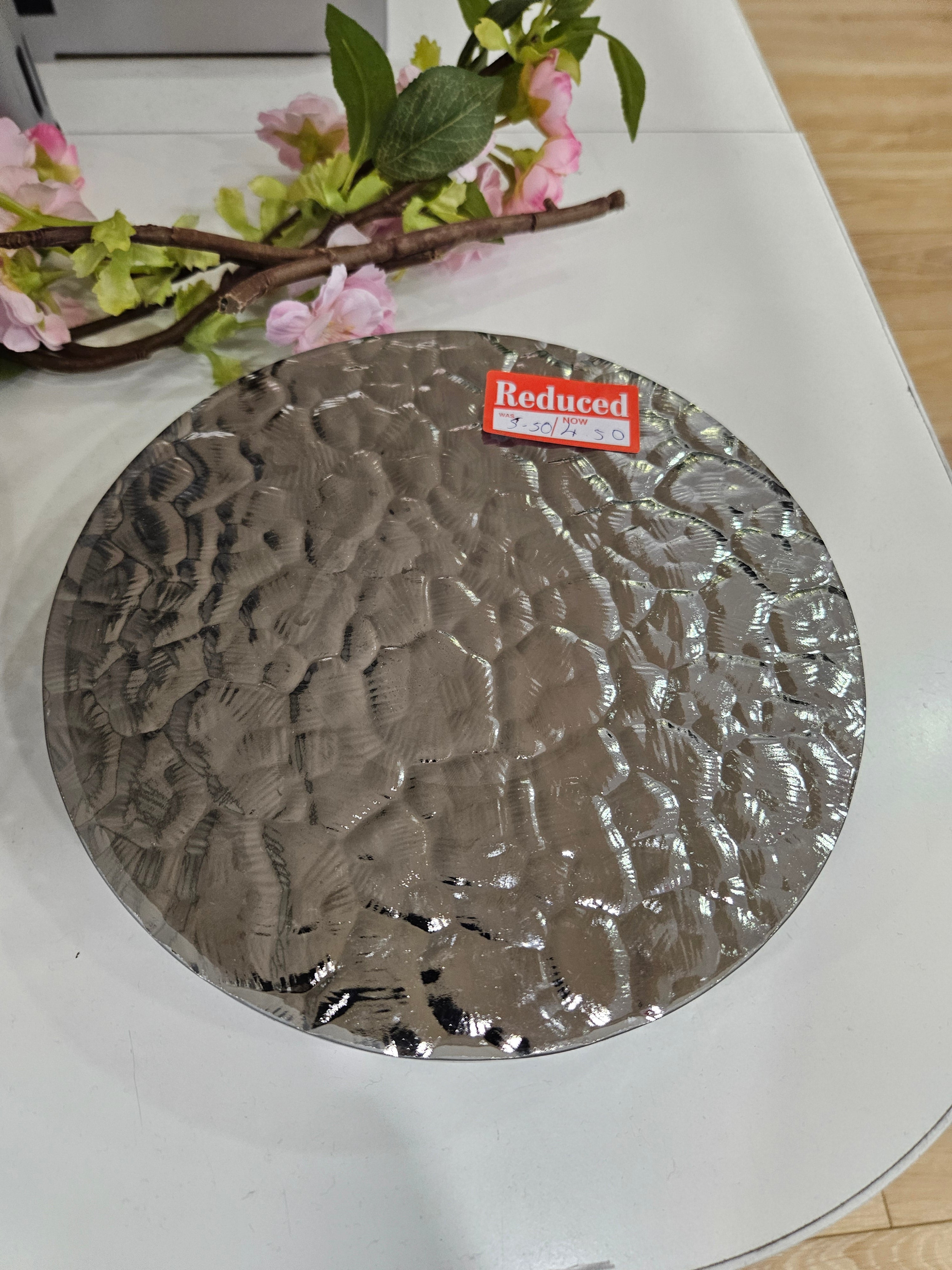 Silver Candle Plate 20cm