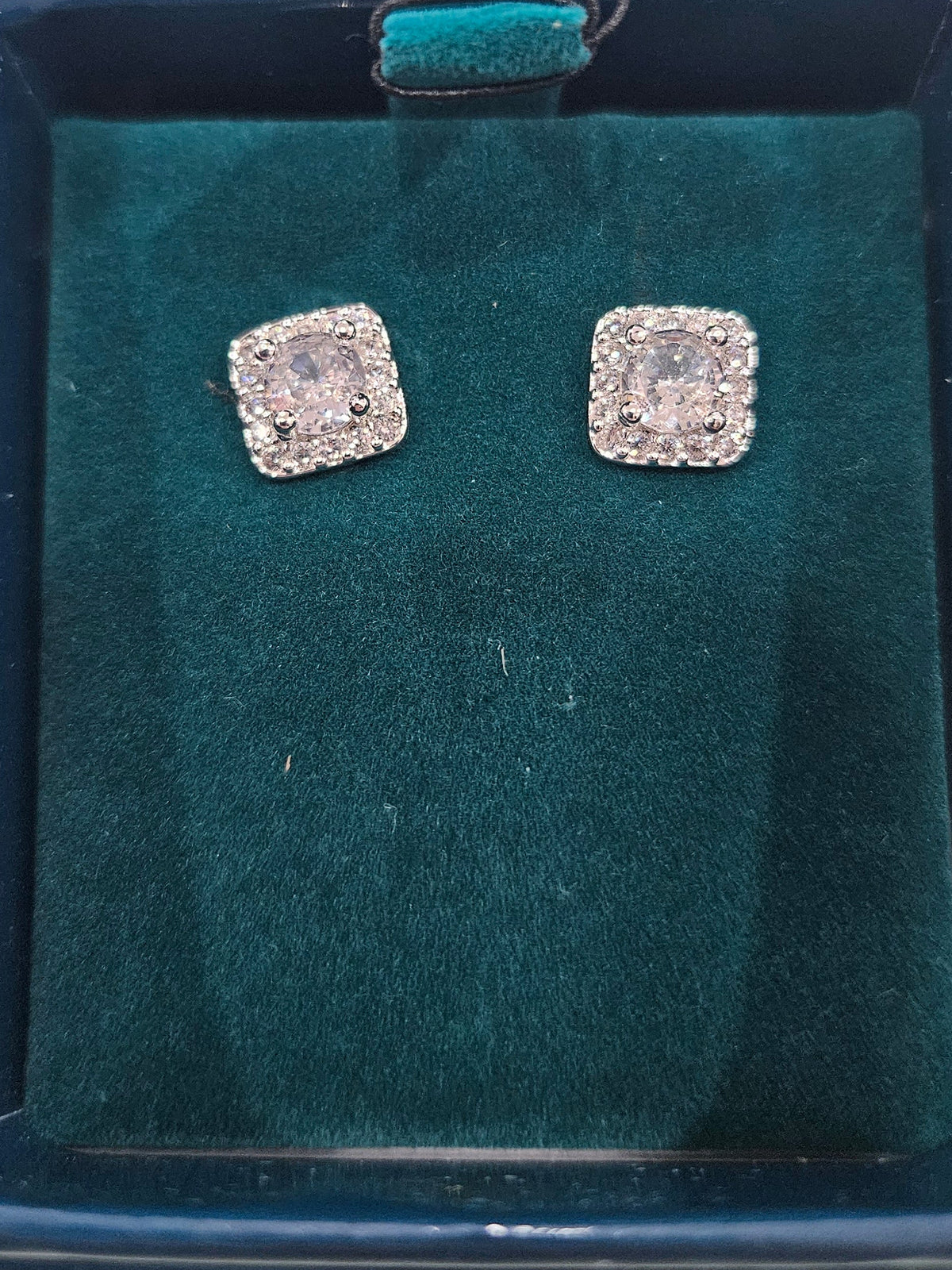 Square Dimante Earrings