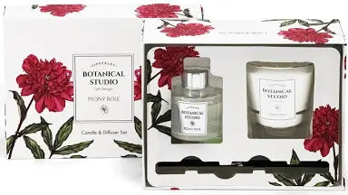 Tipperary Botanical Studio Peony Rose Candle & Diffuser Set