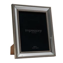 Impressions Mirror Photo Frame with Gold Decorative Border 8×10