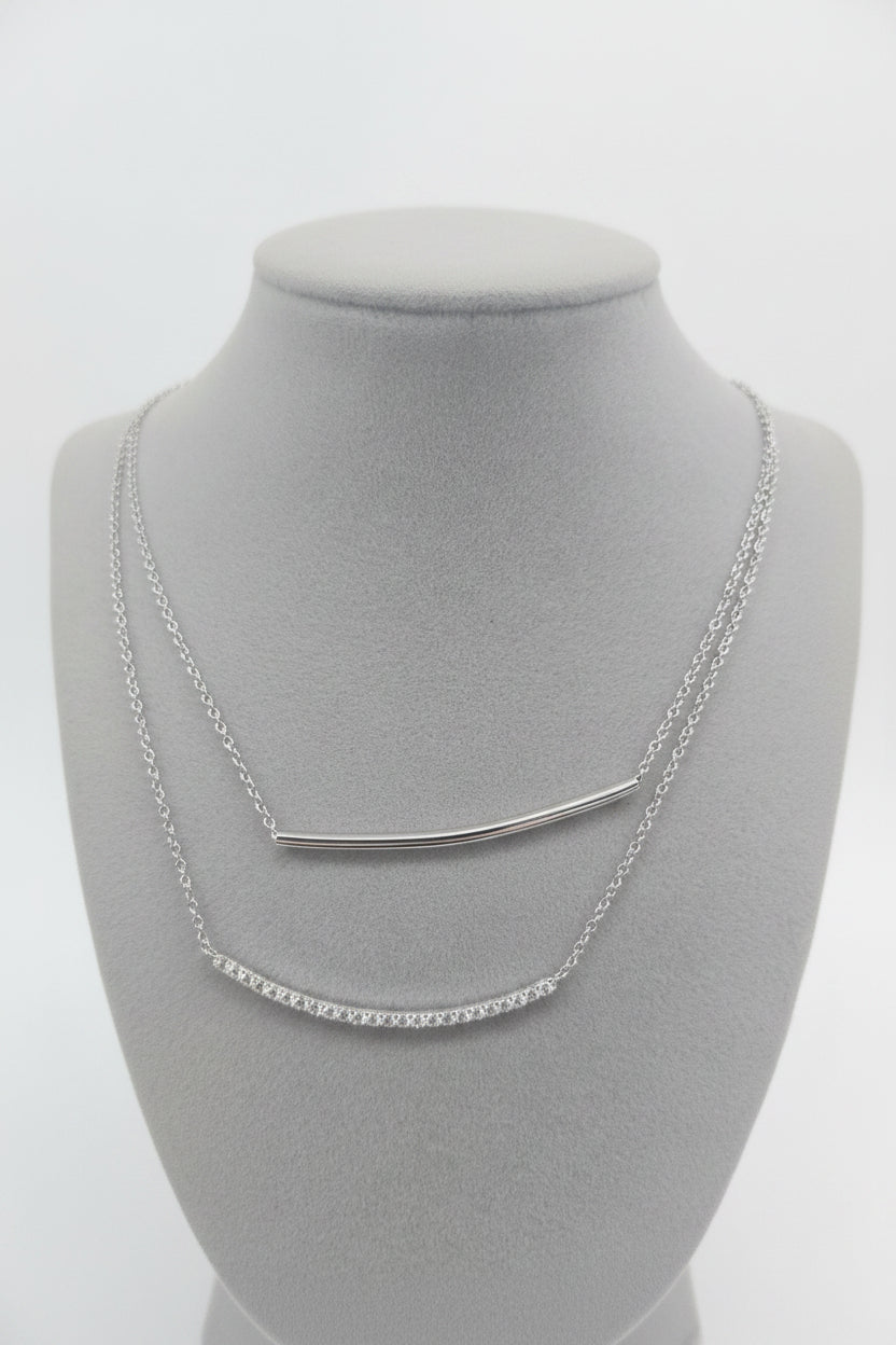 Double sterling silver pendant