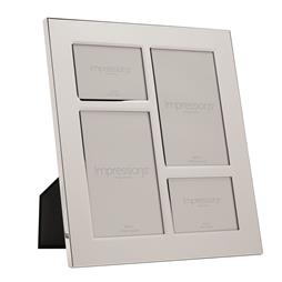 Impressions Shiny Metal Plated 4 Aperture Collage Frame