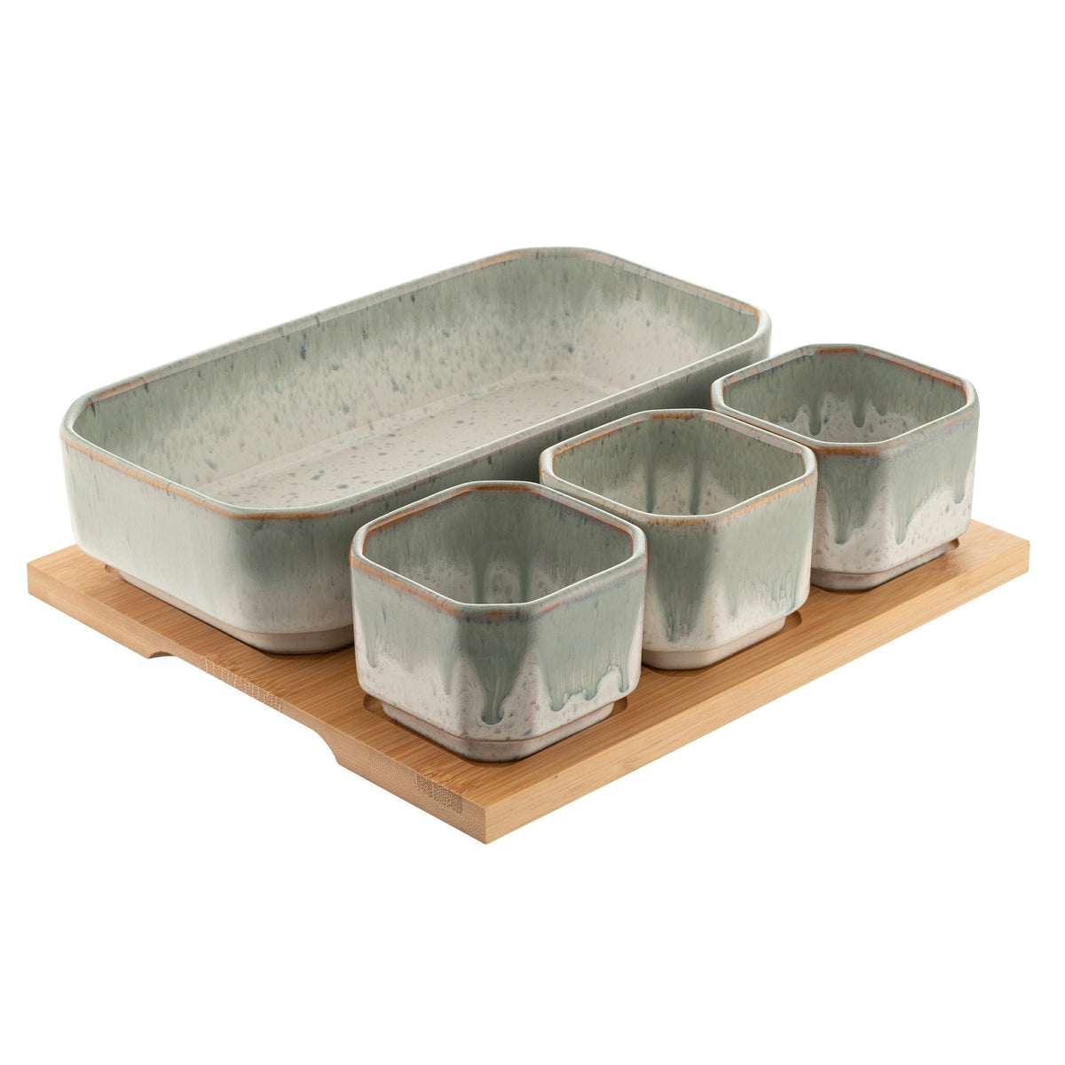 Tivoli Serving Set on Bamboo Board