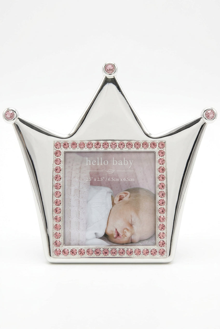 Crown Picture Frame Pink Gems