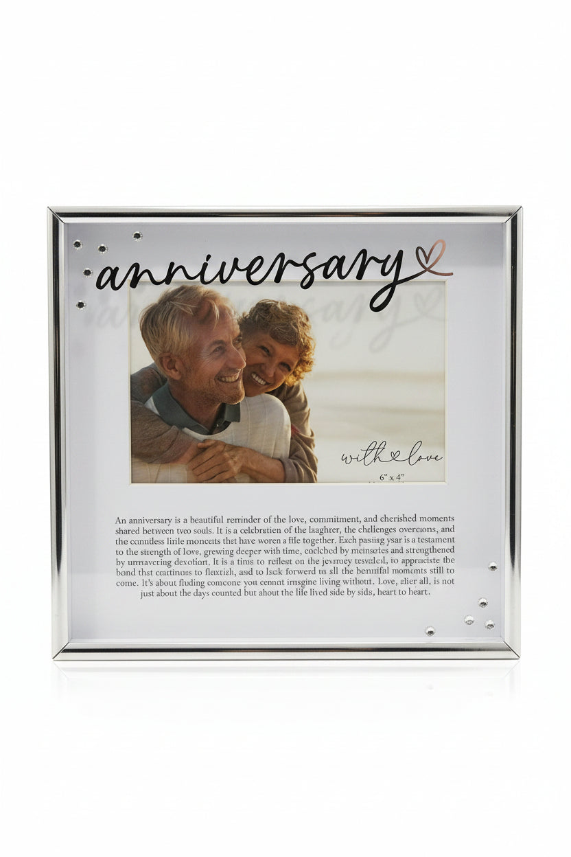 Anniversary Frame Silver 4×6