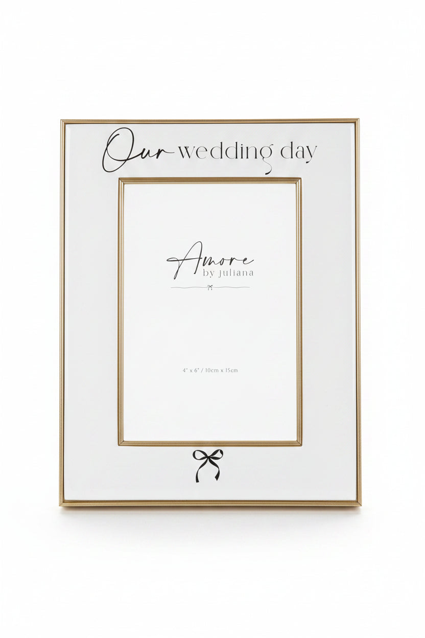 Amore Bow Frame Our Wedding Day