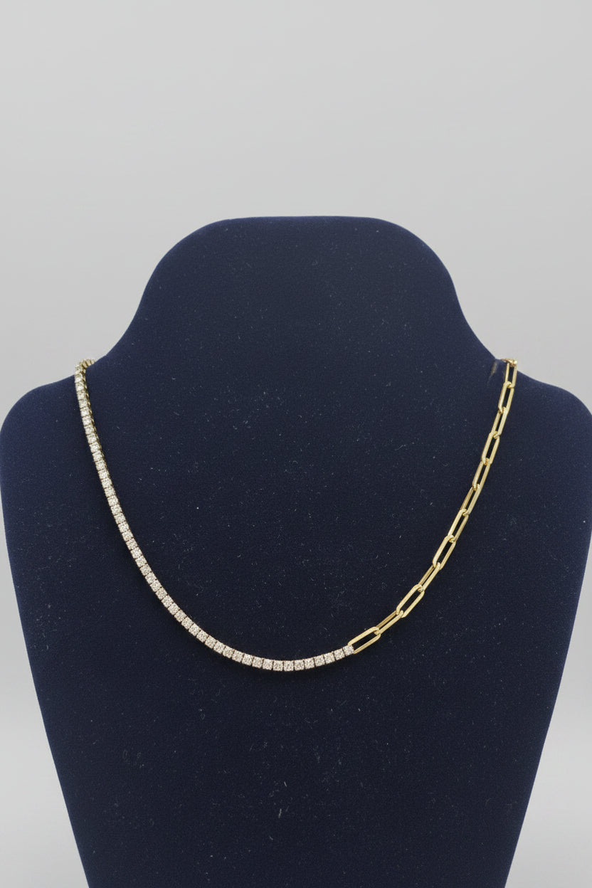 Sterling silver chain & delmonte necklace