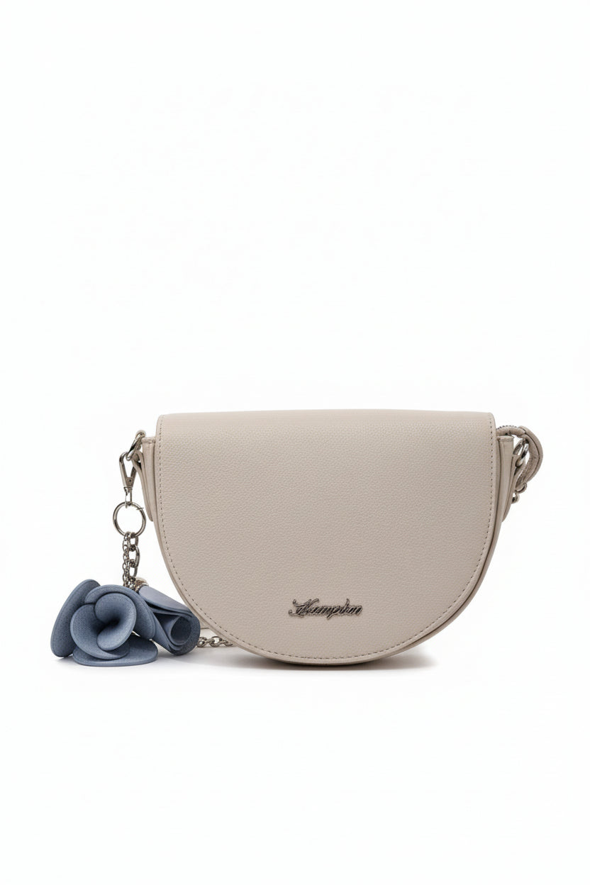 Hampton Tulip Moon Crossbody Bag White