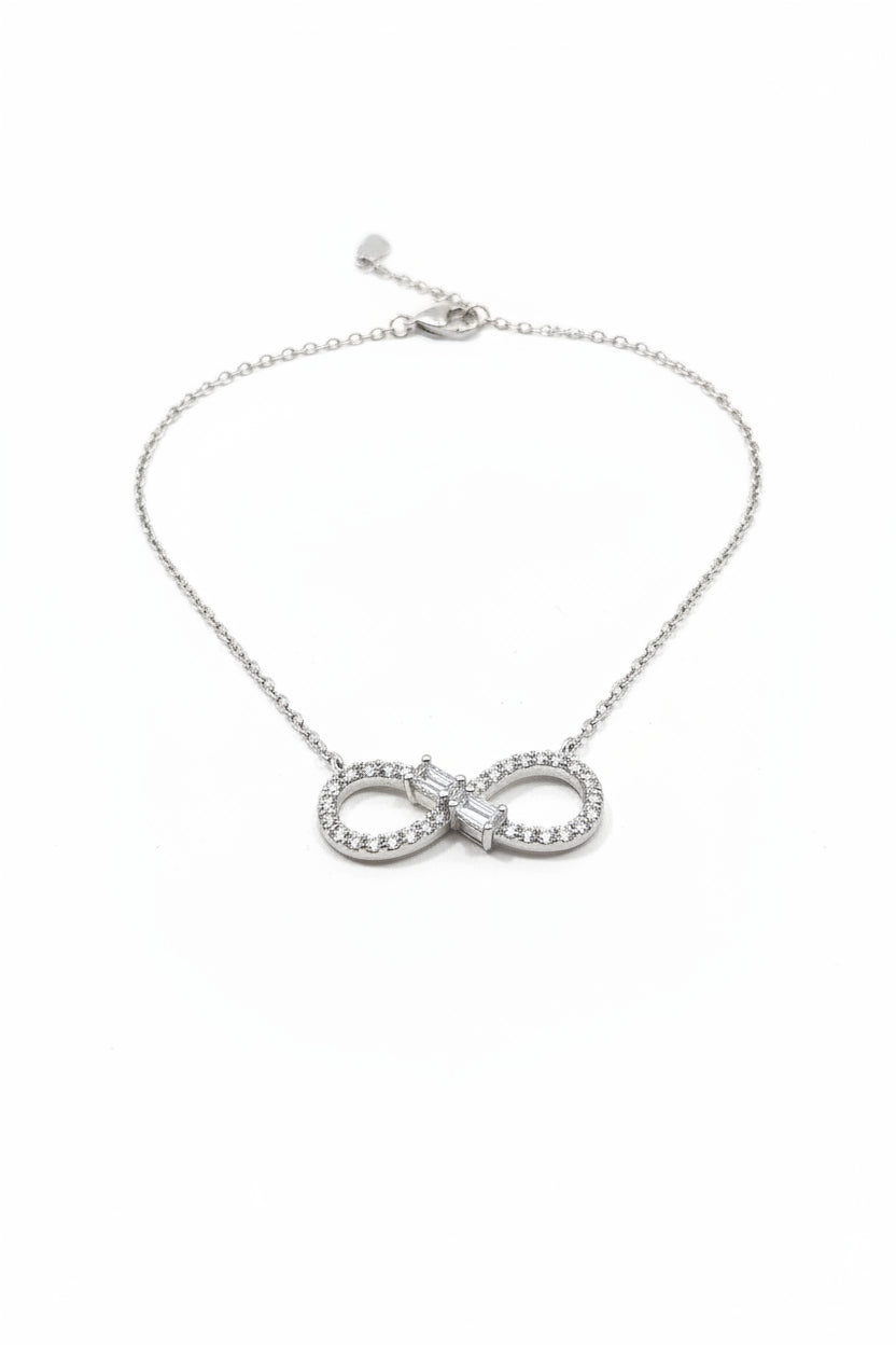 Sterling silver infinity necklace