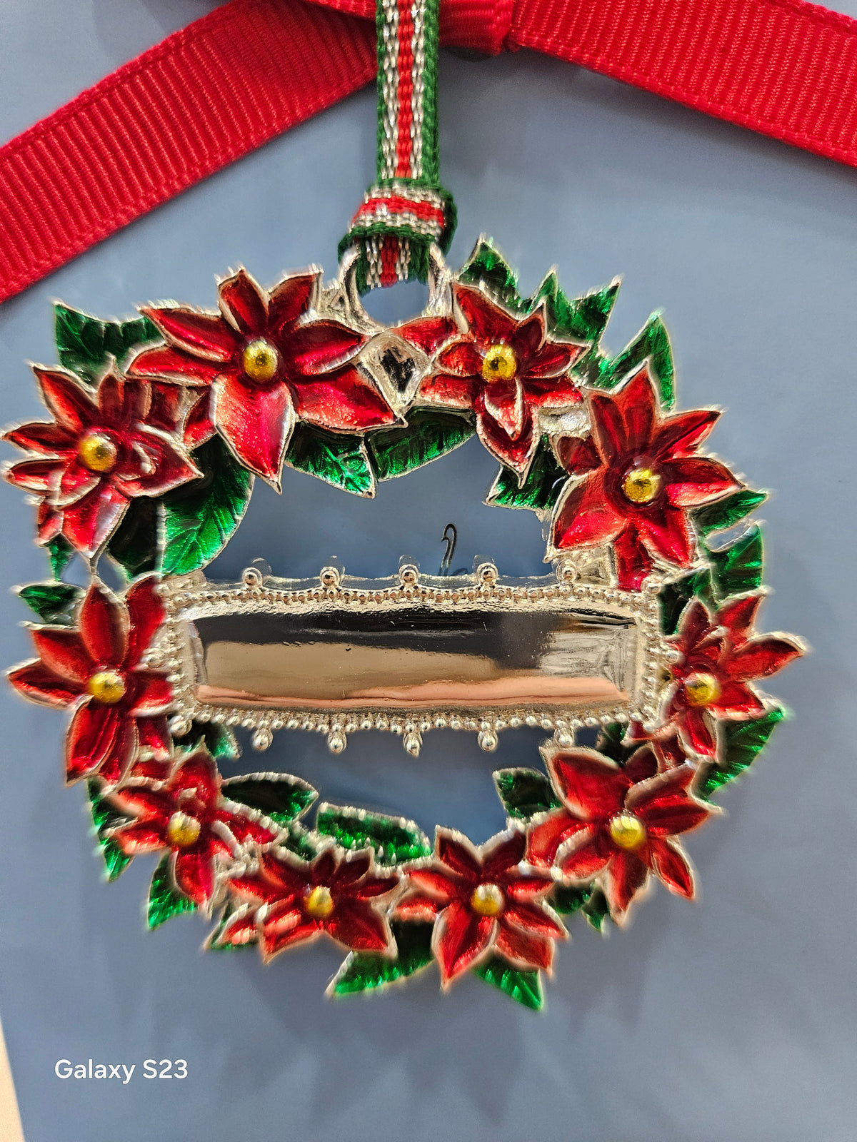 Poinsettia wreath Christmas tree decoration
