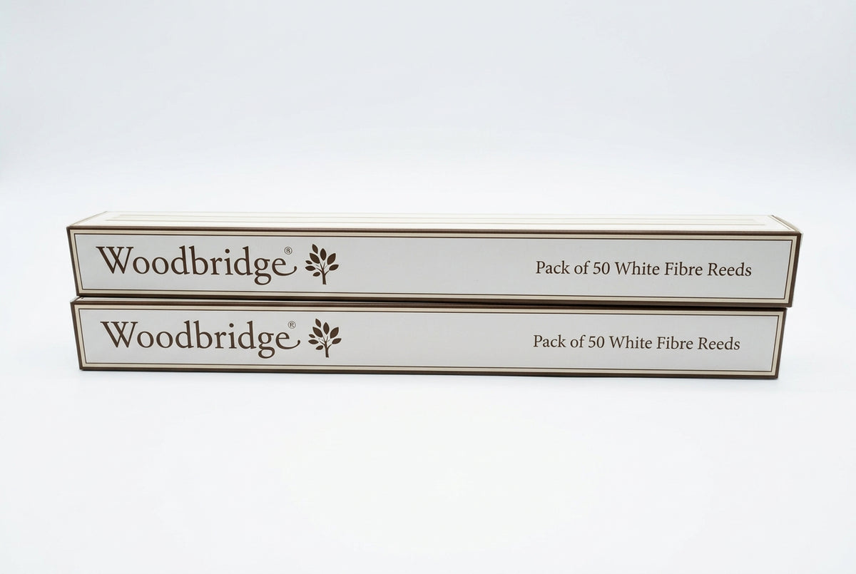 Pack of 50 white fibre reeds,woodbridge