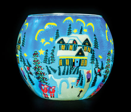 Snowed in, tea lights holder