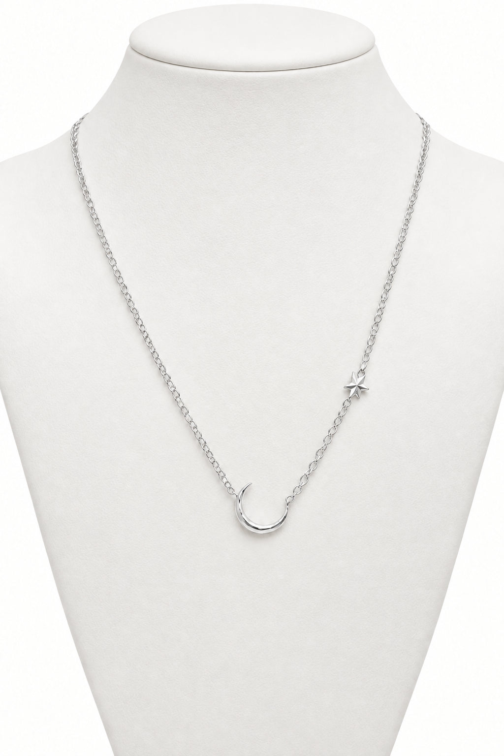 Sterling Silver Moon & Star Necklace