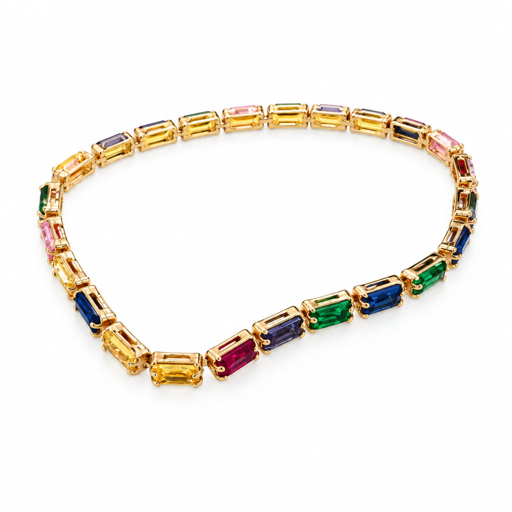Colour Stone Goldplated Bracelet