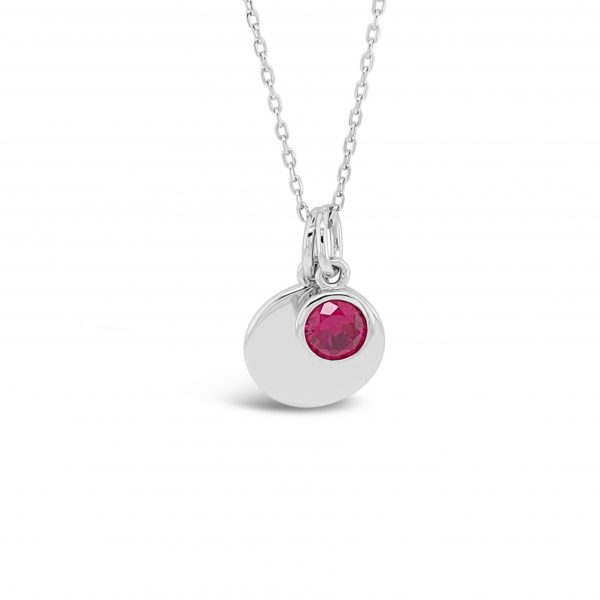 Absolute Sterling Silver July Birthstone Necklace