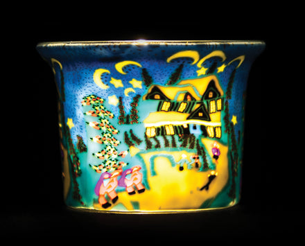 Snowed in tea light holder