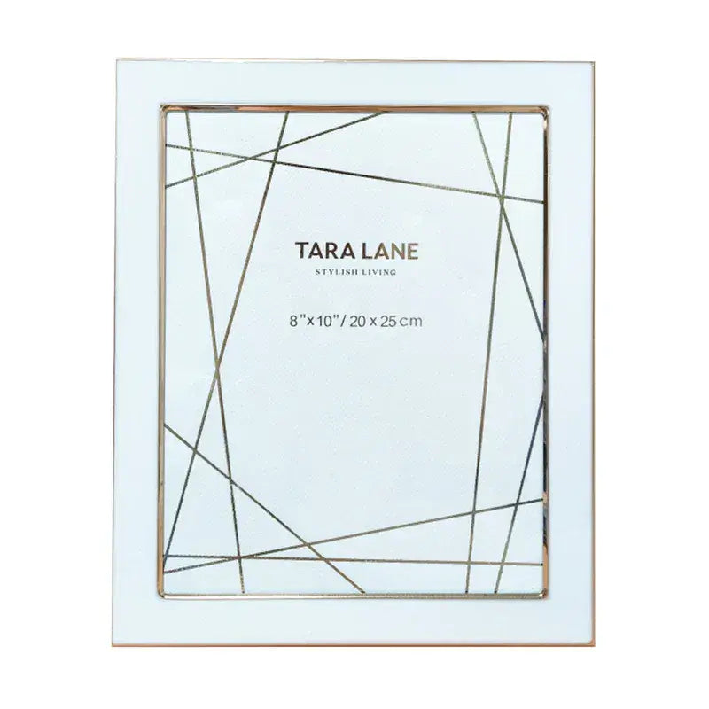 Ella Photo Frame White/Gold 8×10