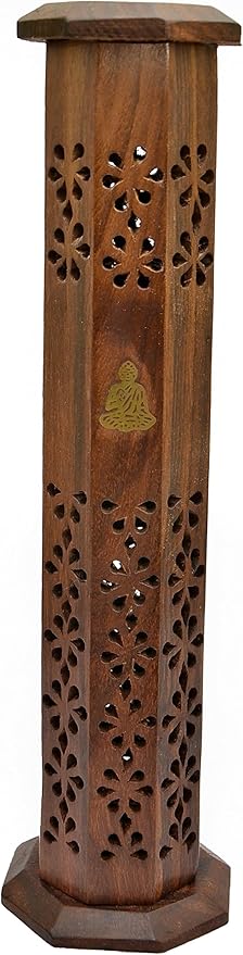 Tower Insense Burner with Gold Buddha
