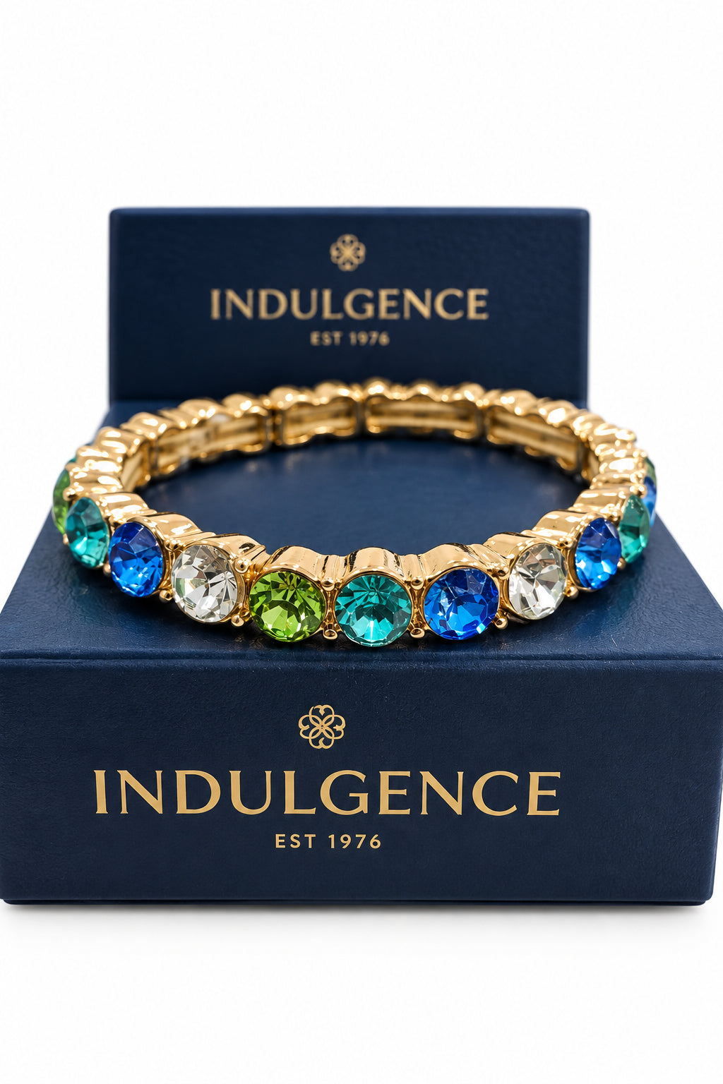 Multi coloured stone stretch braclet