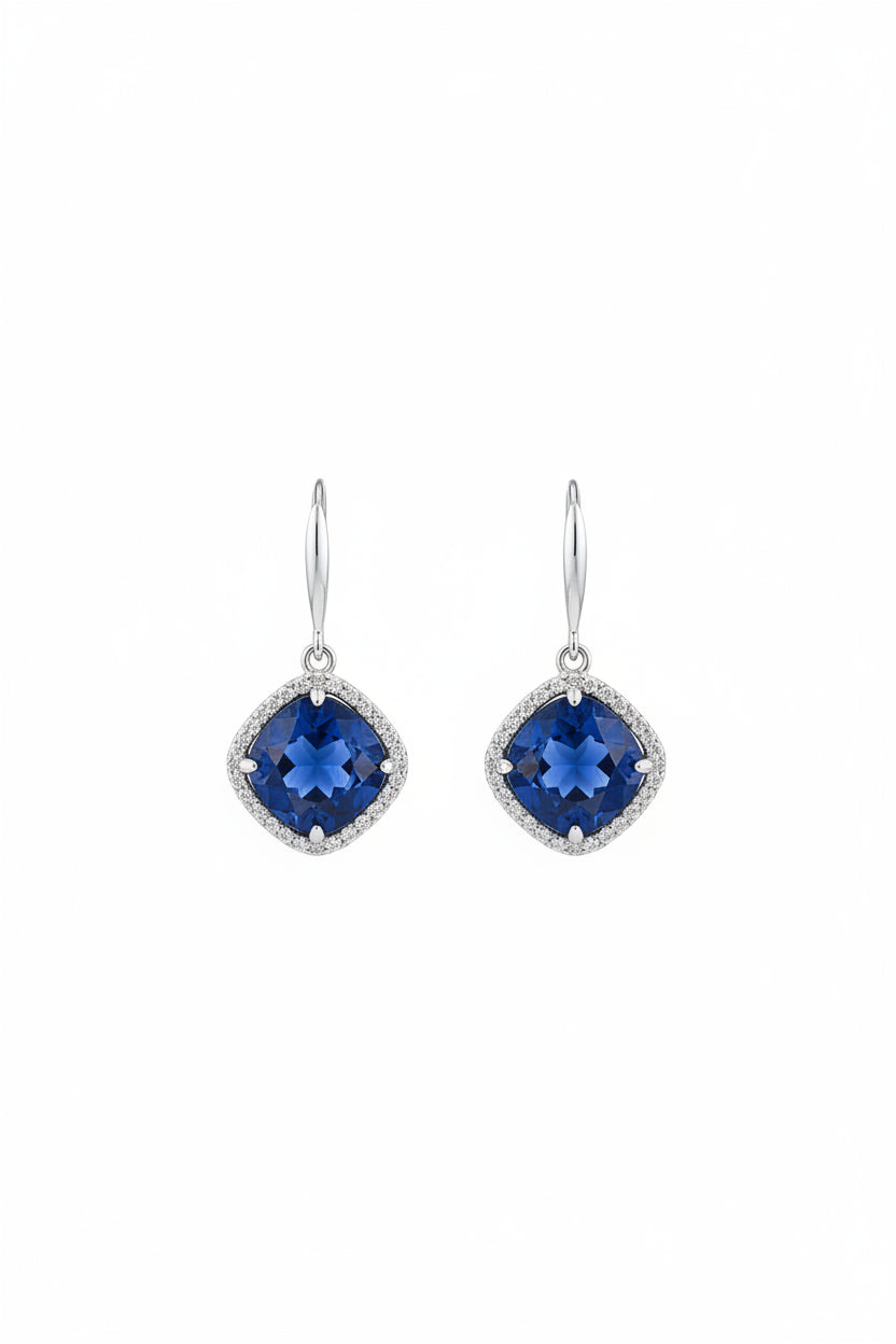 Sterling silver blue stone drop Earring