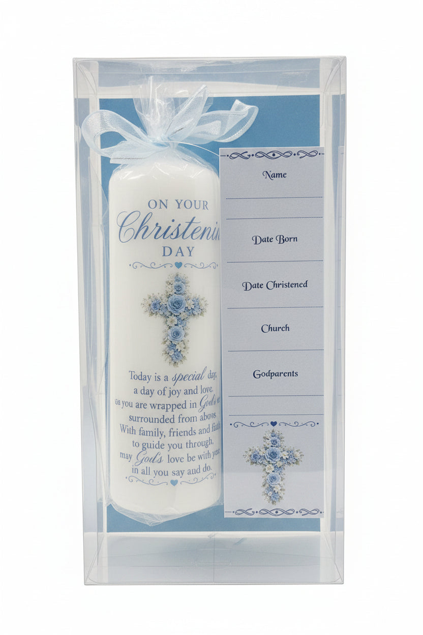 Baby Boy Christening Candle Set