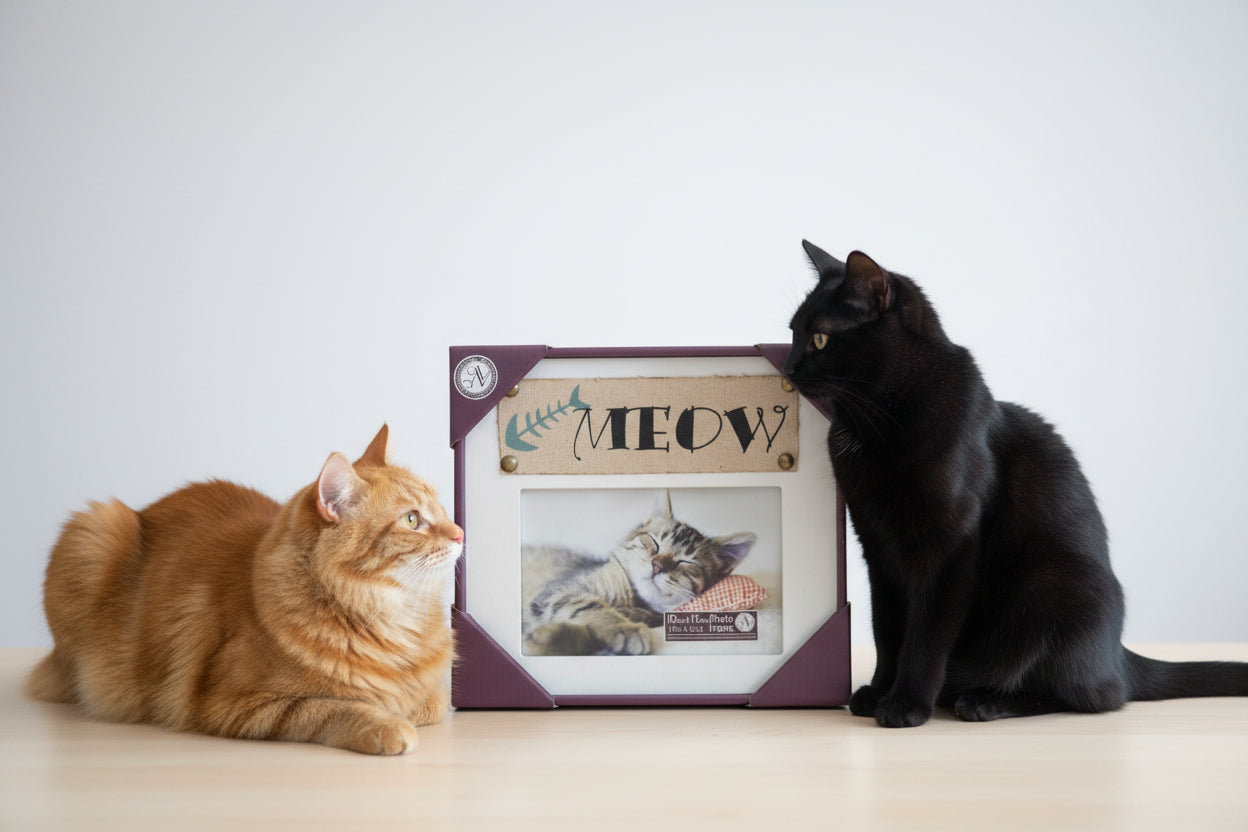 Meow Fishbone Cat Frame 4x6