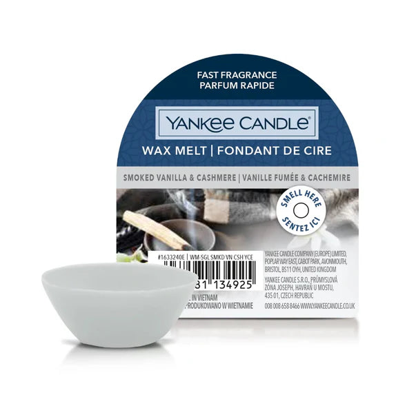 Yankee Candle Wax Melt Smoked Vanilla & Cashmere