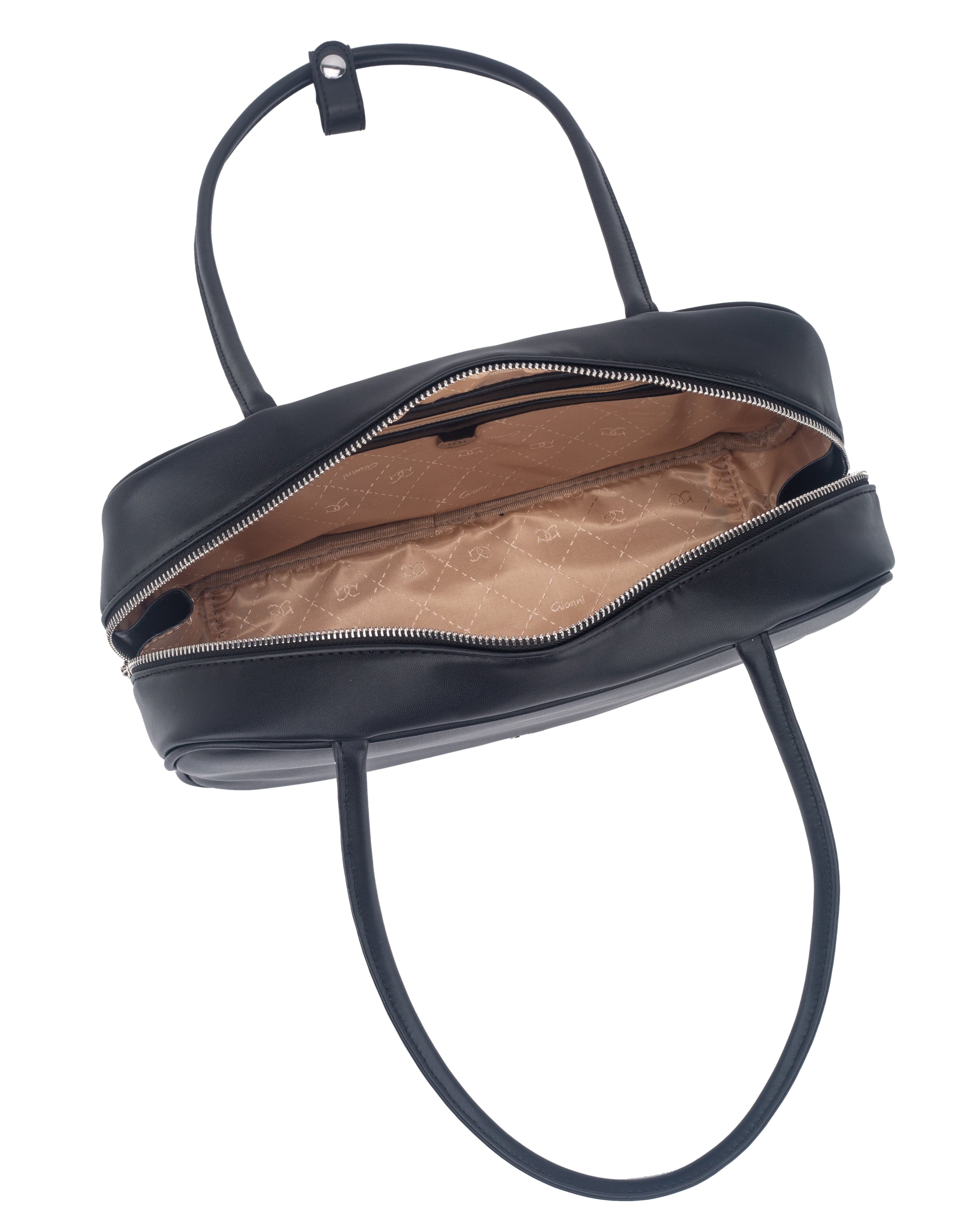 Amelie Bowling Bag Black/Tan/Cherry Red