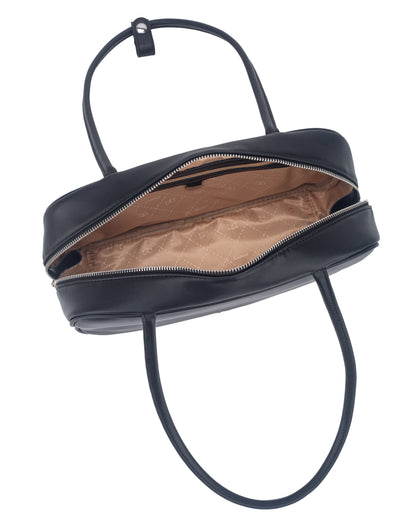 Amelie Bowling Bag Black/Tan/Cherry Red