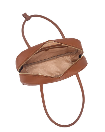 Amelie Bowling Bag Black/Tan/Cherry Red