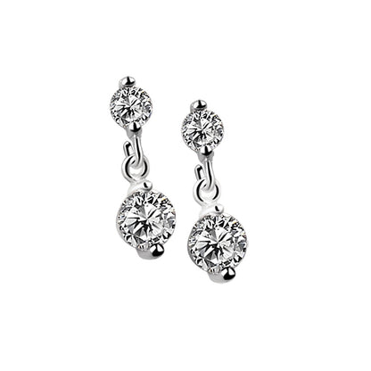 JC2650 Drop Earrings Clear Stone