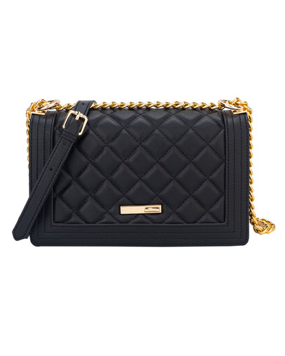 Innsbruck Flapover Crossbody Bag Red/ Black