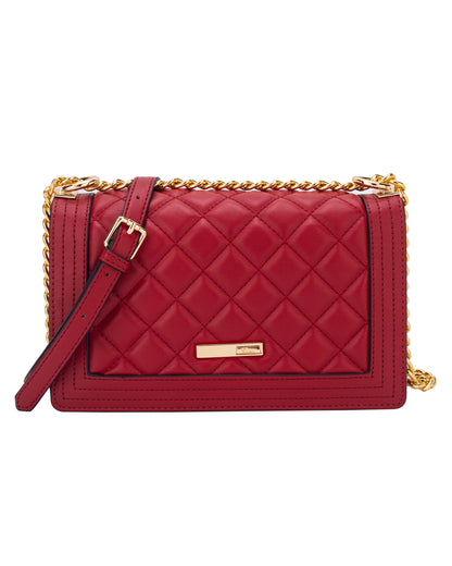 Innsbruck Flapover Crossbody Bag Red/ Black