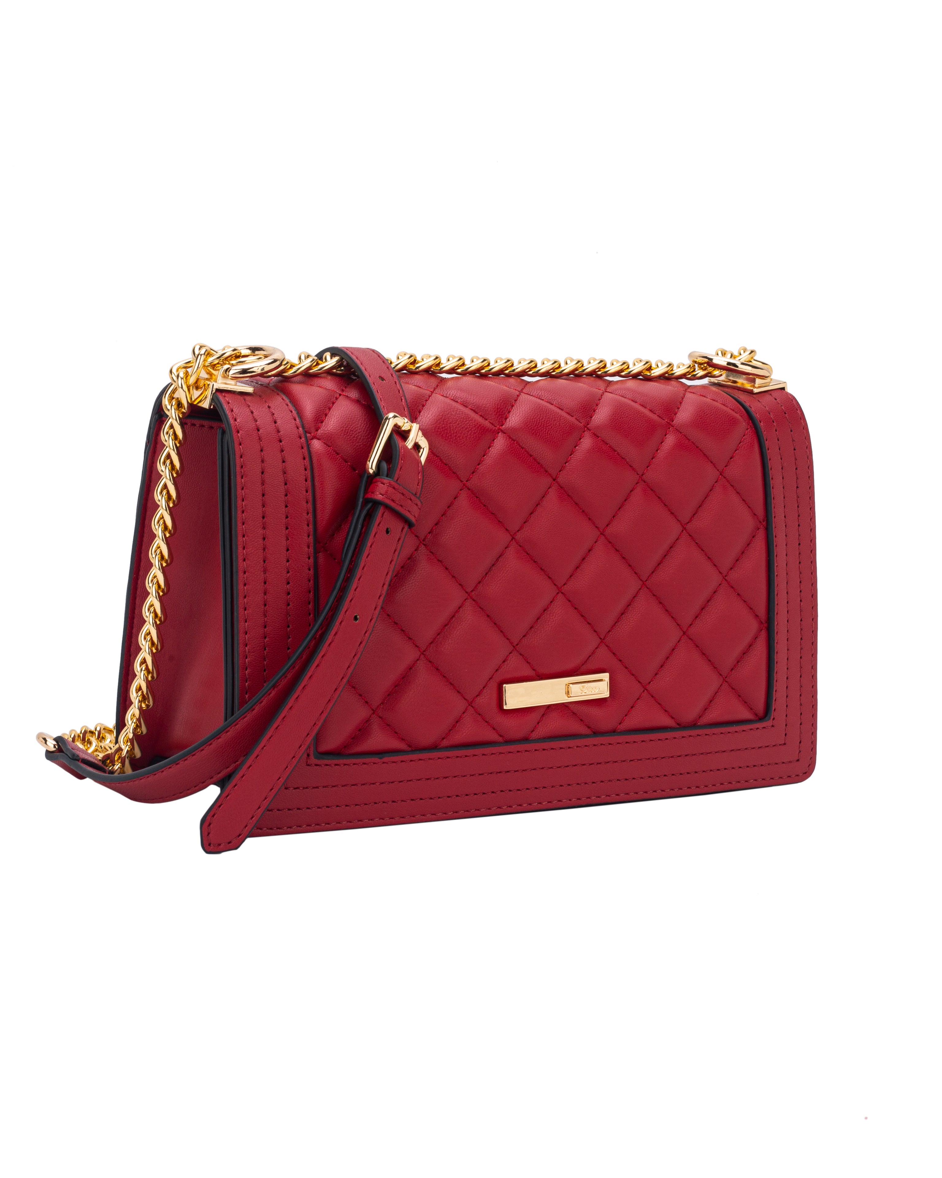 Innsbruck Flapover Crossbody Bag Red/ Black