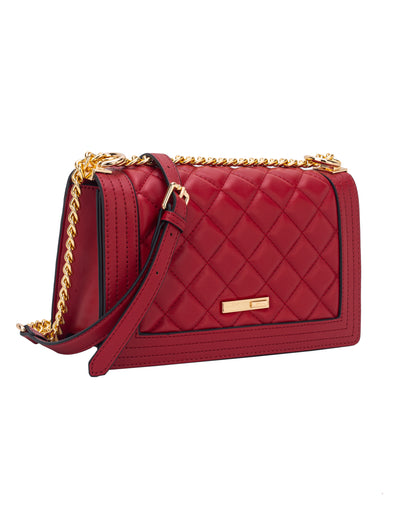 Innsbruck Flapover Crossbody Bag Red/ Black