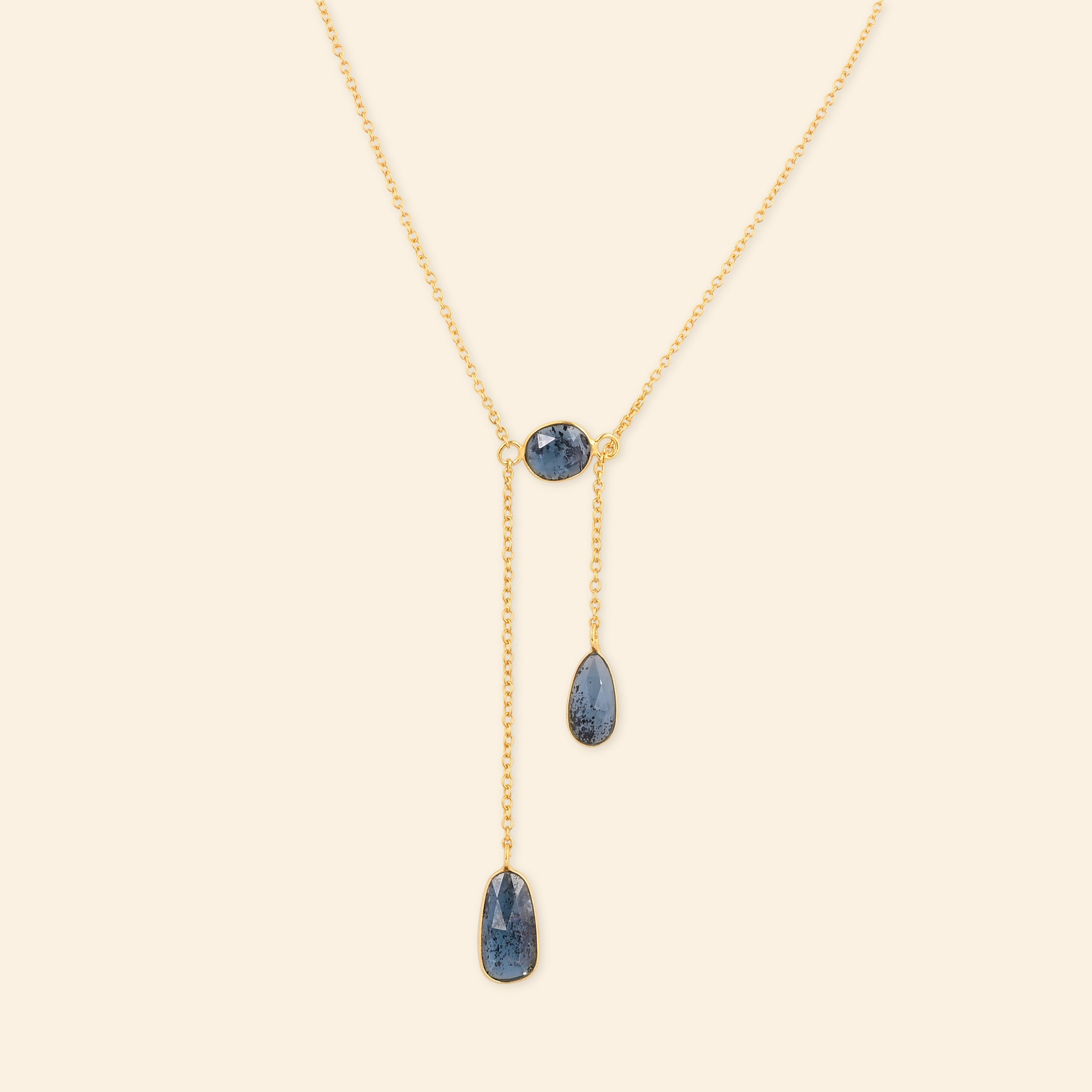 Moss Kyanite Gold Plated Necklace