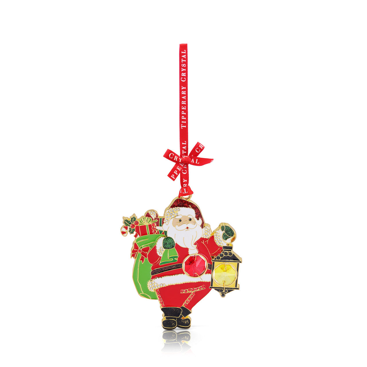 Tipperary Gem Santa And Lantern Christmas Decoration
