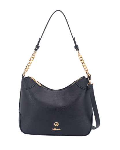 Helene Medium Tote Black/Aubergine