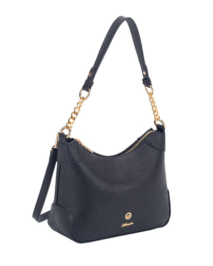 Helene Medium Tote Black/Aubergine