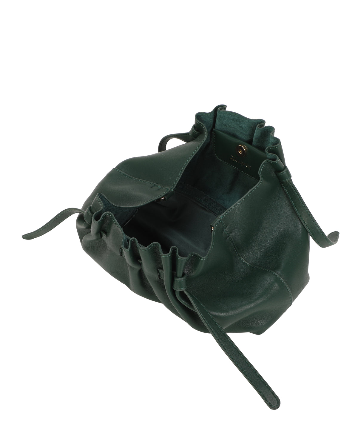Ivy East/West Pleated Shoulder Bag Green