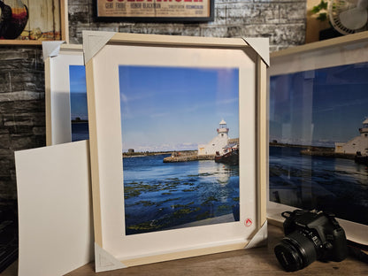 Blue Balbriggan Lighthouse - Fine Art Print White