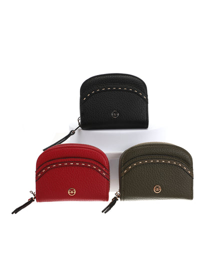 Audrey Purse Black/Green/Red Zip Around