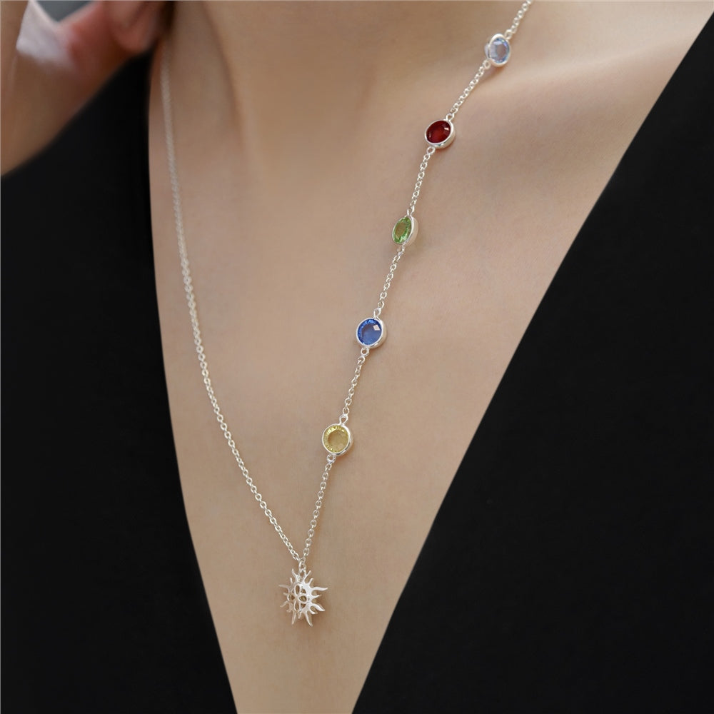 Newbridge Silverplate Necklace Coloured Stone