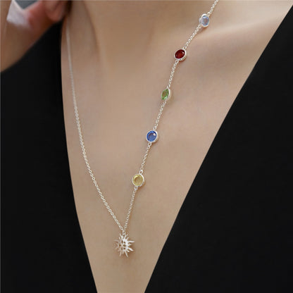 Newbridge Silverplate Necklace Coloured Stone