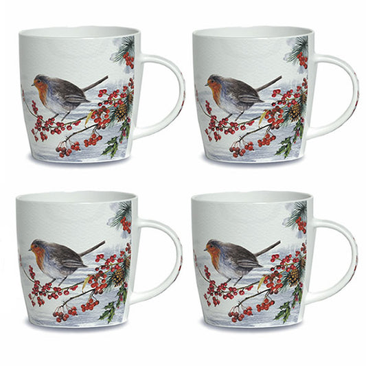 Robin Mugs Set Of 4