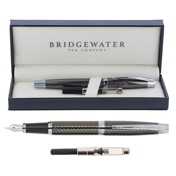 Bridgewater Lancaster Gunmetal & Chrome Fountain Pen