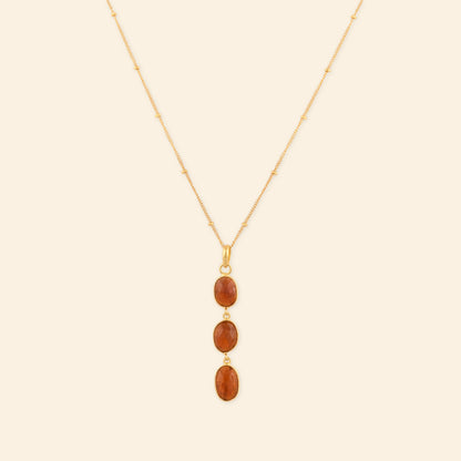 Orange Kyanite Gold Plated Necklace