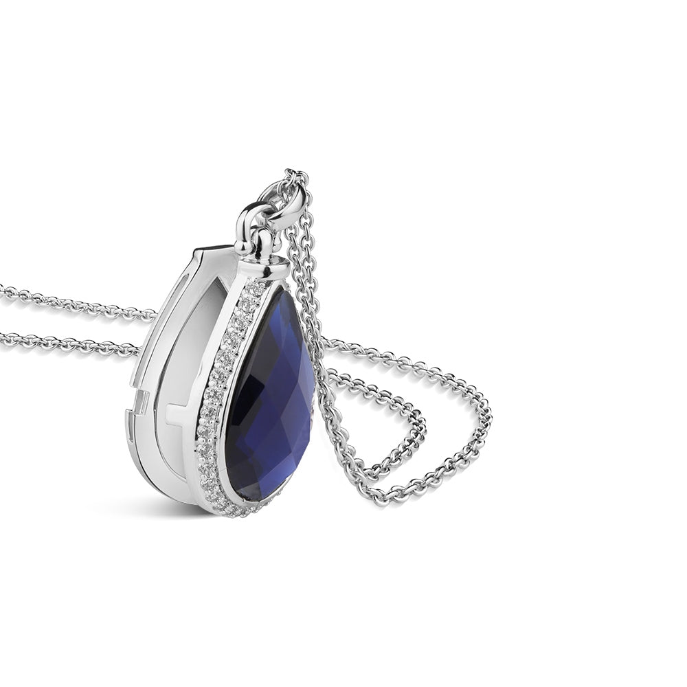 Newbridge Locket with Sapphire Blue Stone