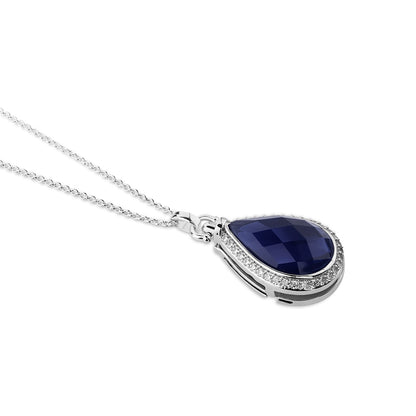 Newbridge Locket with Sapphire Blue Stone