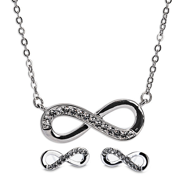 NewgrangevSilver Infinity Necklace & Earring Set